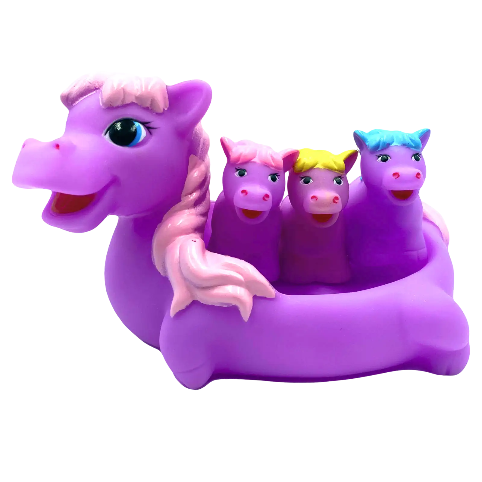 Hippo Badespielzeug 4er Set | Spritztiere | Badewanne Baby