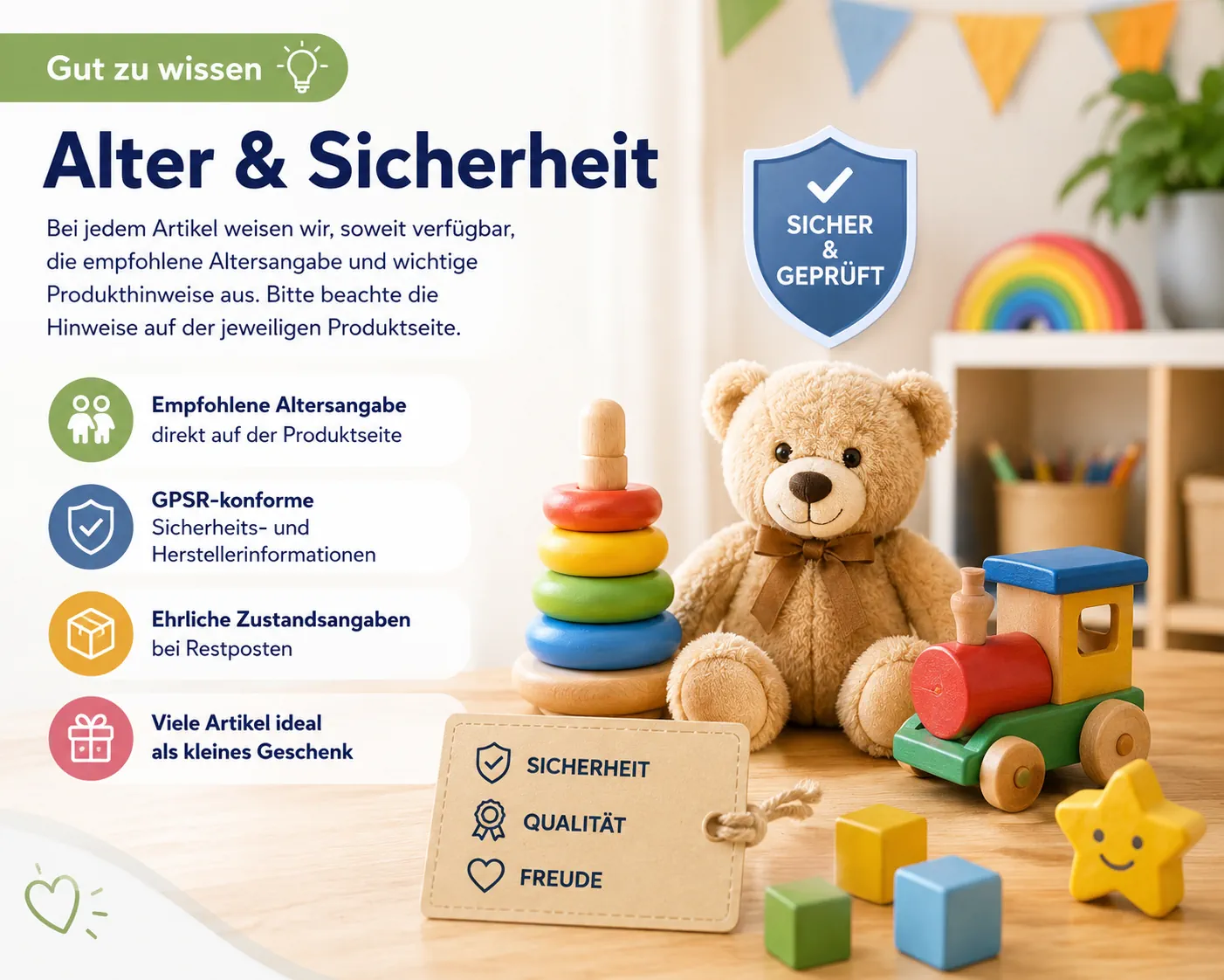 Alter und Sicherheit bei Spielwaren