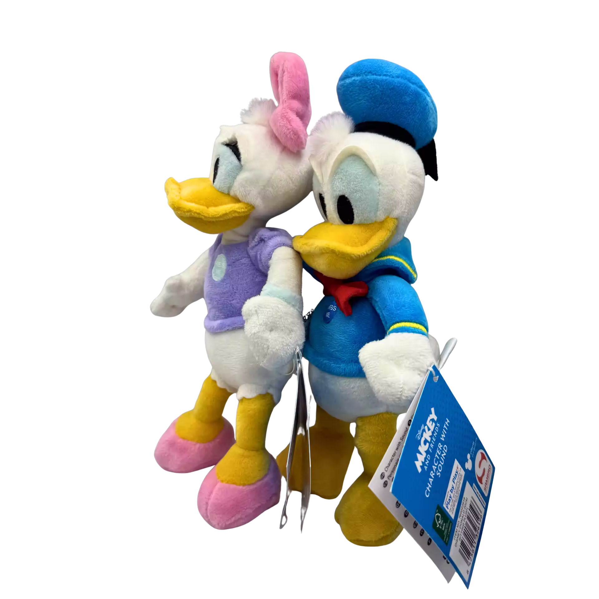Disney Donald und Daisy Plüsch 2er Set 24cm | mit Sound | 100% Recycelt