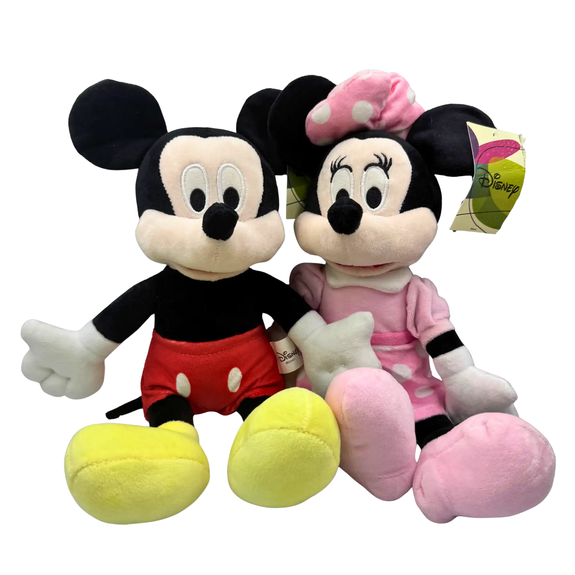 Disney Mickey & Minnie Plüsch 30cm | 2er Set Klassisch | Stofftiere Rot & Rosa