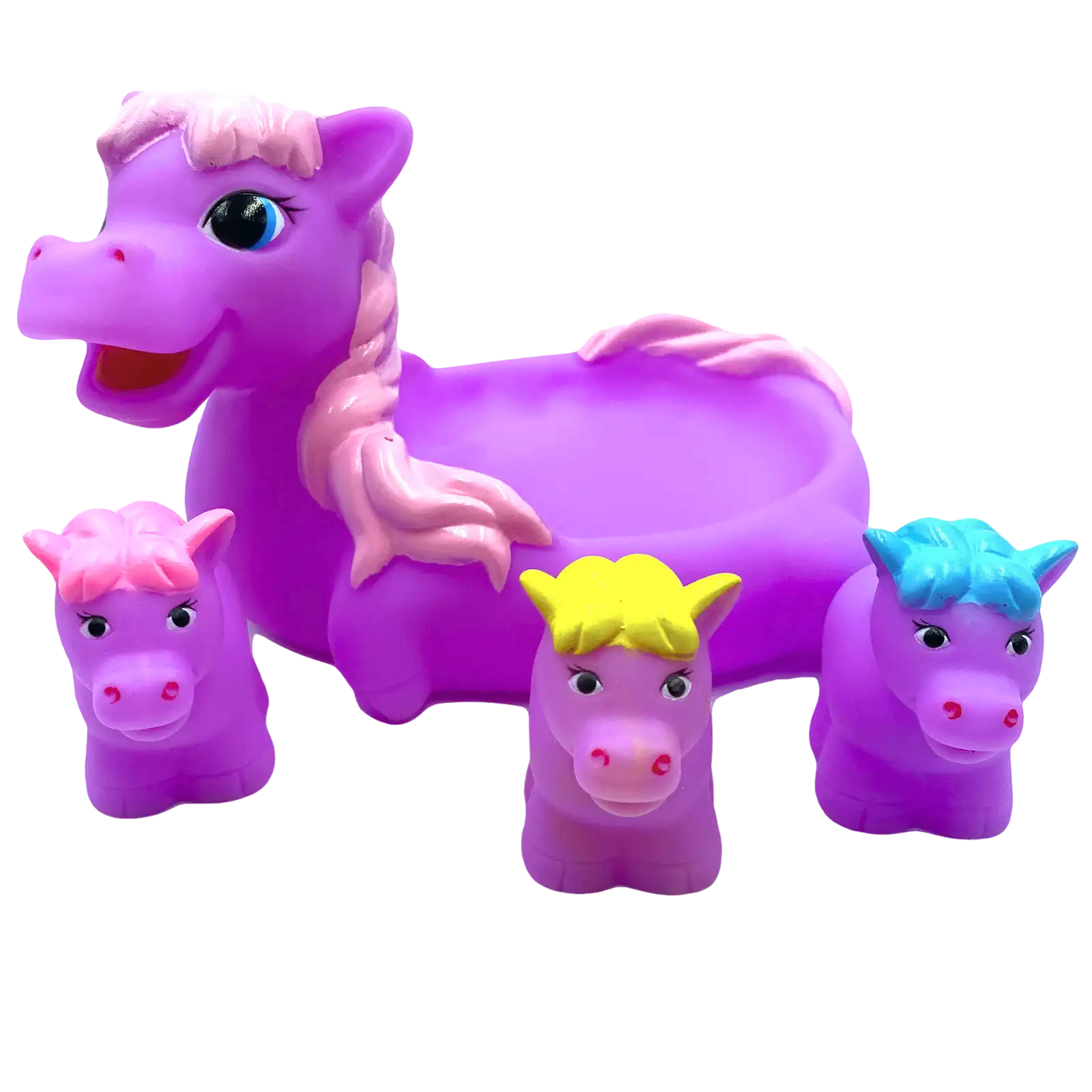 Hippo Badespielzeug 4er Set | Spritztiere | Badewanne Baby