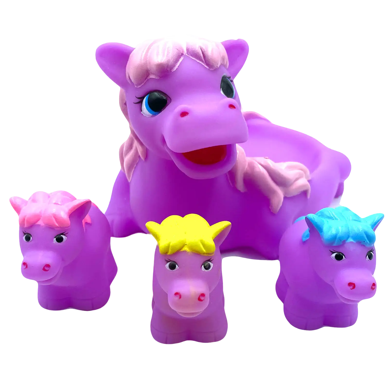 Hippo Badespielzeug 4er Set | Spritztiere | Badewanne Baby