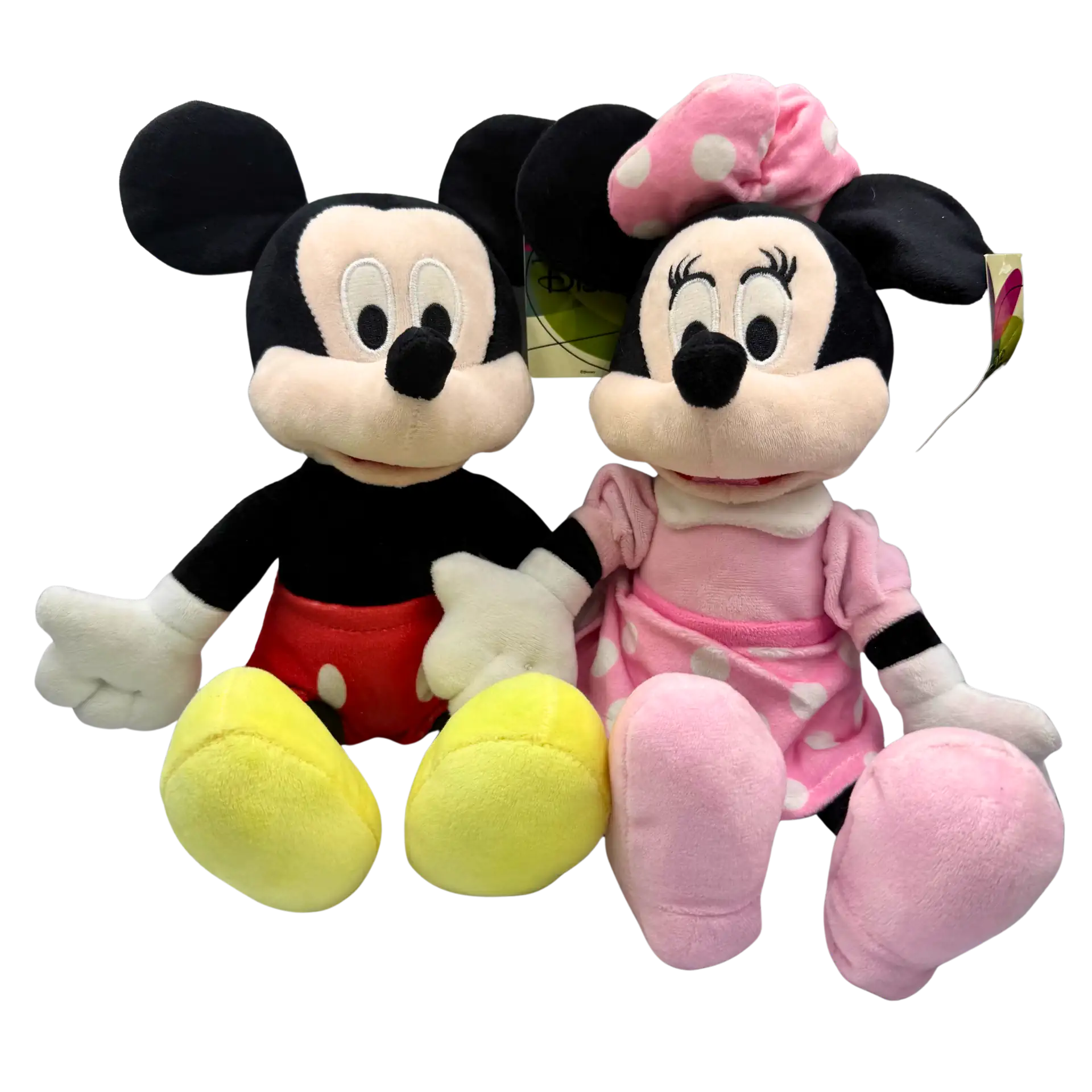 Disney Mickey & Minnie Plüsch 30cm | 2er Set Klassisch | Stofftiere Rot & Rosa