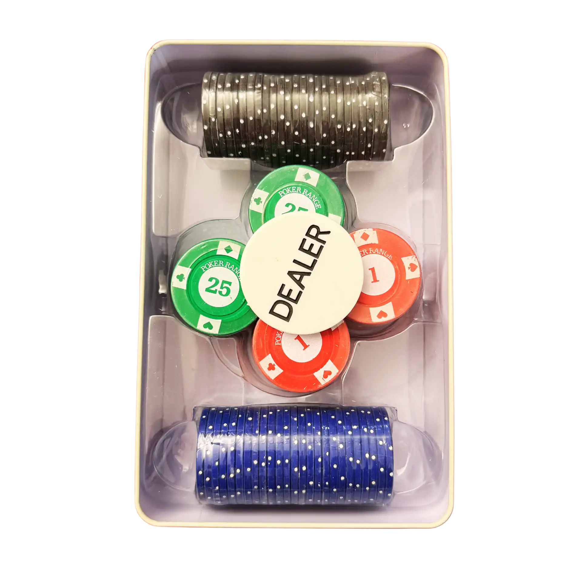 Pokerchips 100 Stück | 7,5g Casino Qualität | Poker-Range Standard