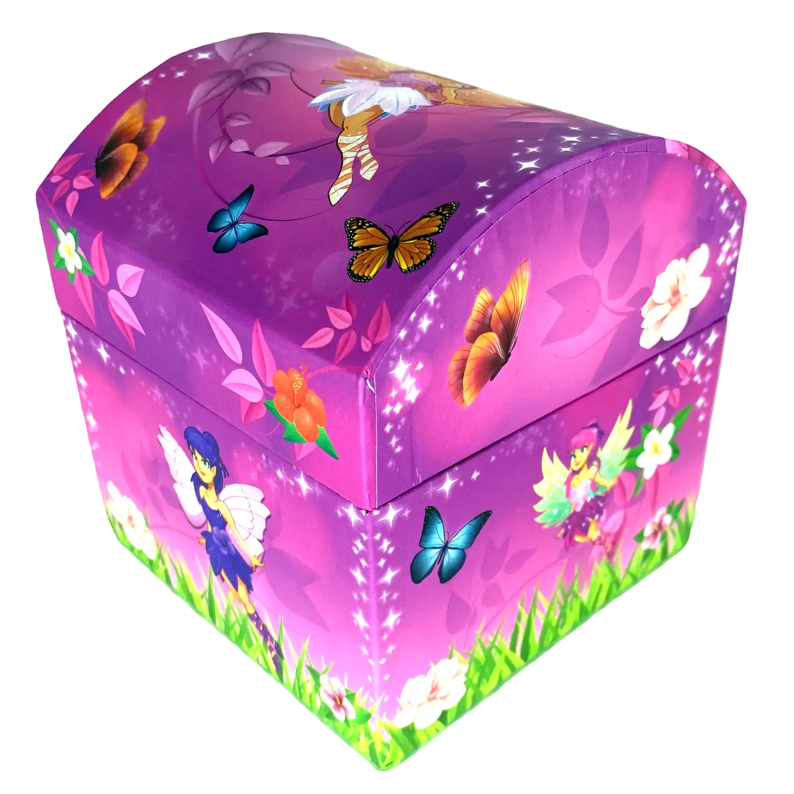 Fairies Schmuckkästchen mit Spieluhr | Pink Feen Design | mit Spiegel