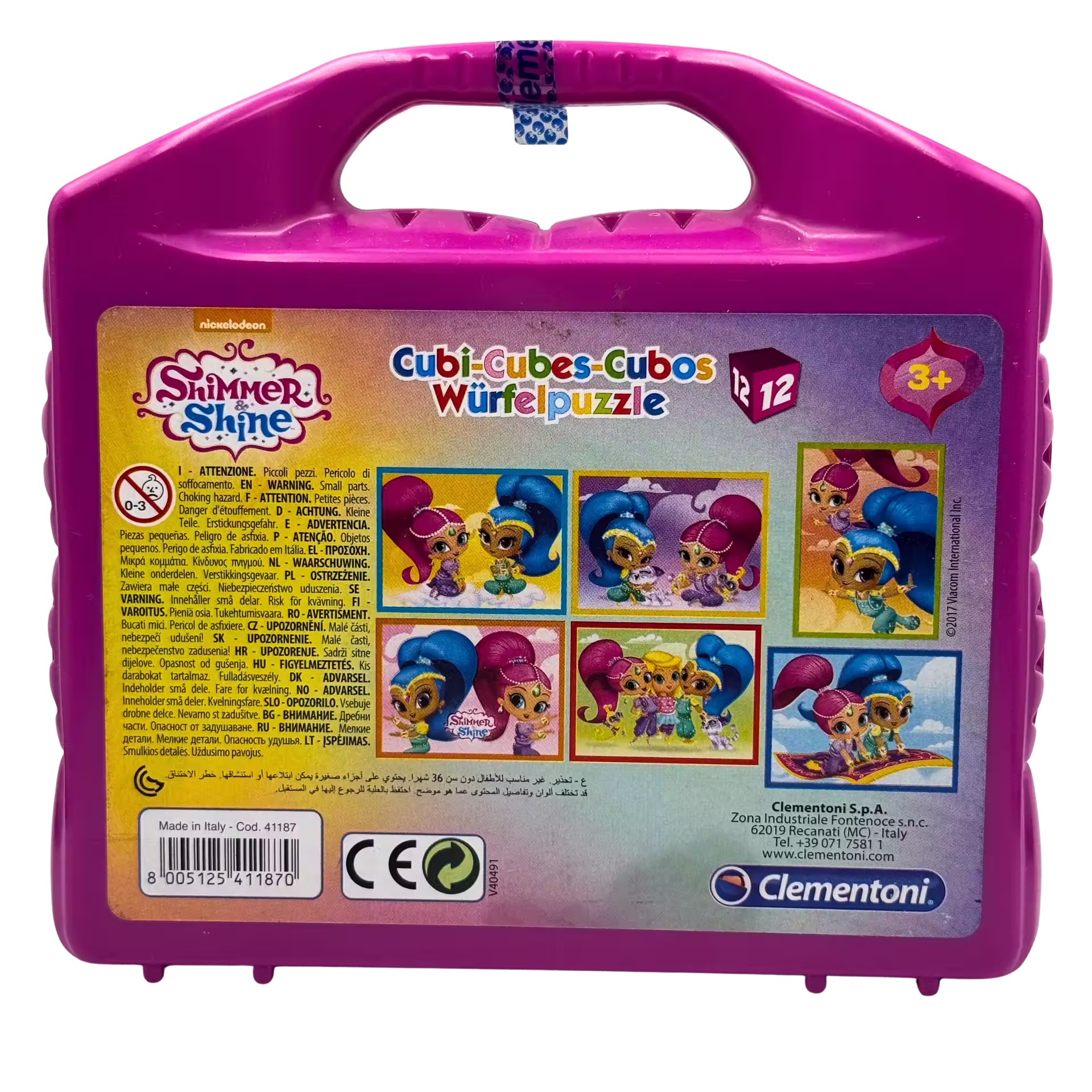 Shimmer und Shine Würfelpuzzle 12 Teile | Kinderpuzzle im Tragkoffer