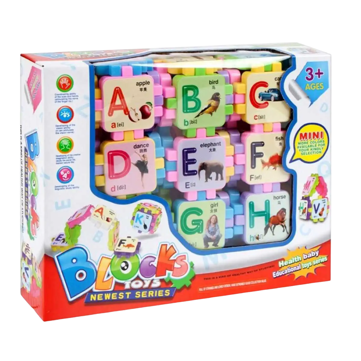 Lernwürfel Englisch und Chinesisch | Bunt | Sprachlern Spielzeug Kinder